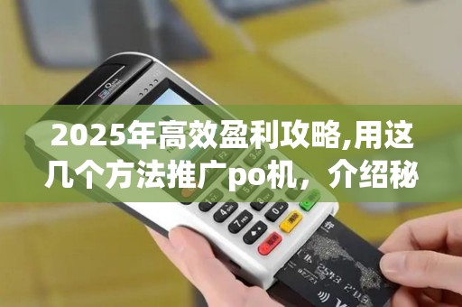 2025年高效盈利攻略,用这几个方法推广po机，介绍秘诀