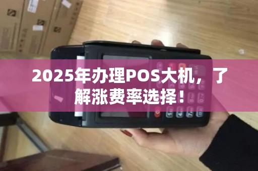 2025年办理POS大机，了解涨费率选择！