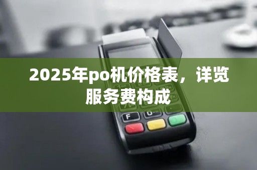 2025年po机价格表，详览服务费构成