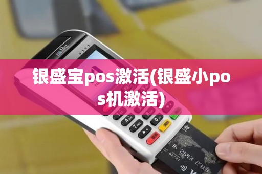 银盛宝pos激活(银盛小pos机激活)