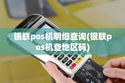银联pos机明细查询(银联pos机查地区码)