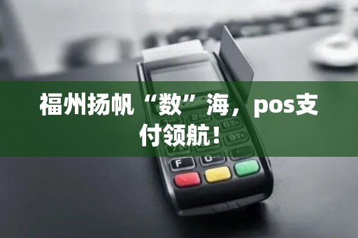 福州扬帆“数”海，pos支付领航！
