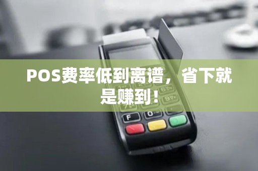 POS费率低到离谱，省下就是赚到！
