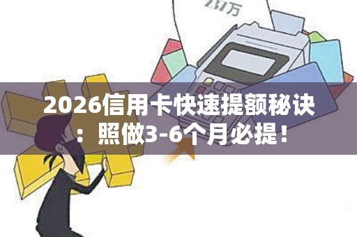 2026信用卡快速提额秘诀：照做3-6个月必提！