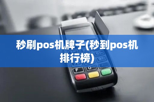 秒刷pos机牌子(秒到pos机排行榜)